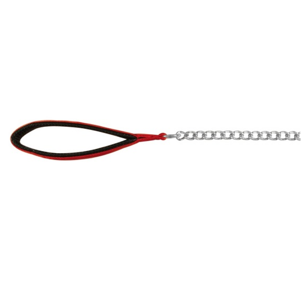 Trixie Chain Leash with Nylon Hand Loop for Dogs (Red) image 3
