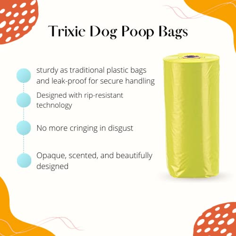 Trixie Poop Bags Lemon Scented for Dogs (Yellow) image 5