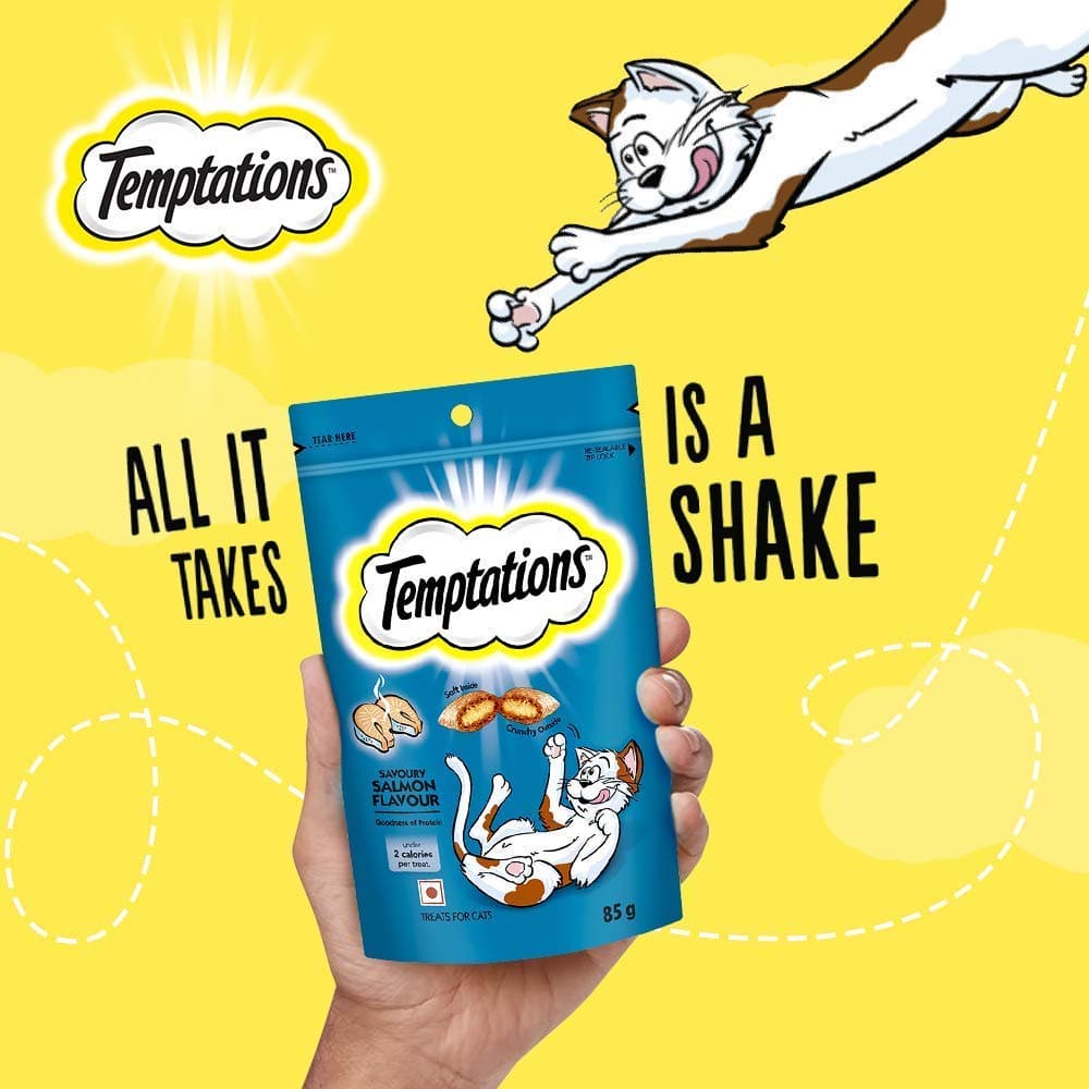 Temptations Savoury Salmon, Tasty Chicken and Tempting Tuna Flavour Cat Treats Combo image 9