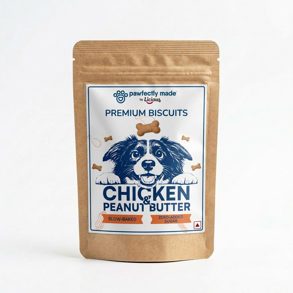 Pawfectly Made By Licious Chicken & Peanut Butter Biscuits Dog Treats