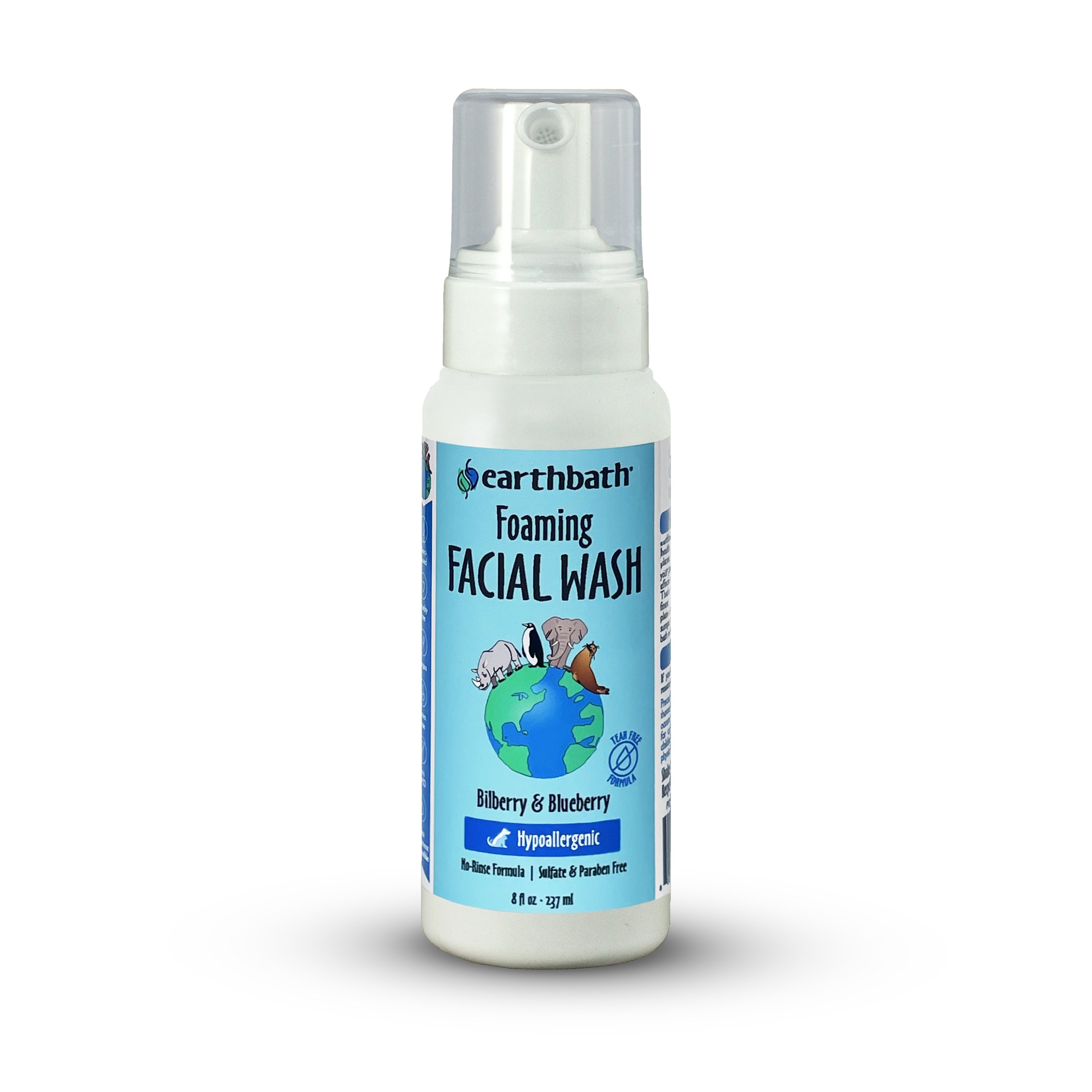 EarthBath Bilberry and Blueberry Scented Foaming Face Wash for Dogs and Cats
