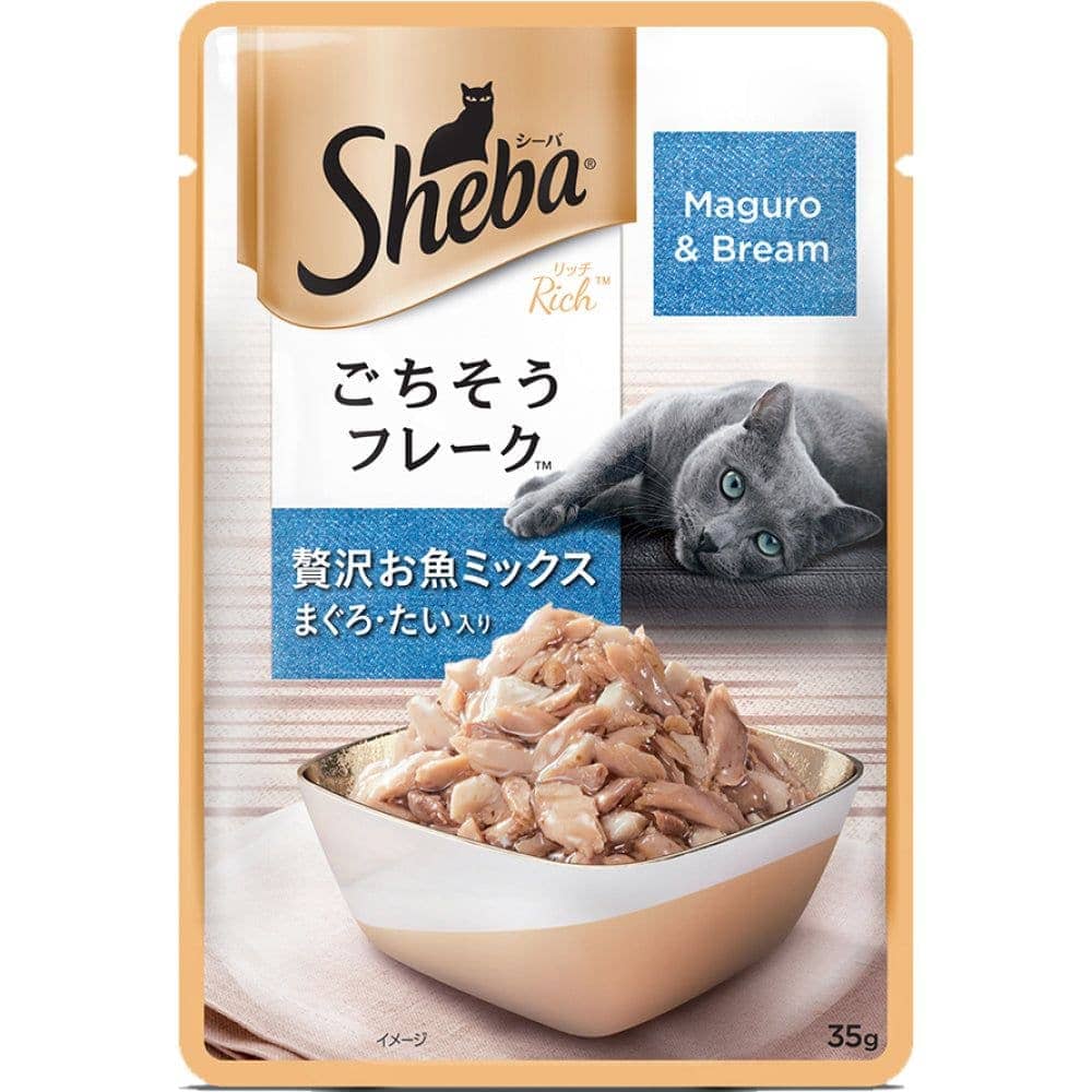 Sheba Skipjack Salmon Fish and Maguro Bream Fish Premium Cat Wet Food Combo image 4