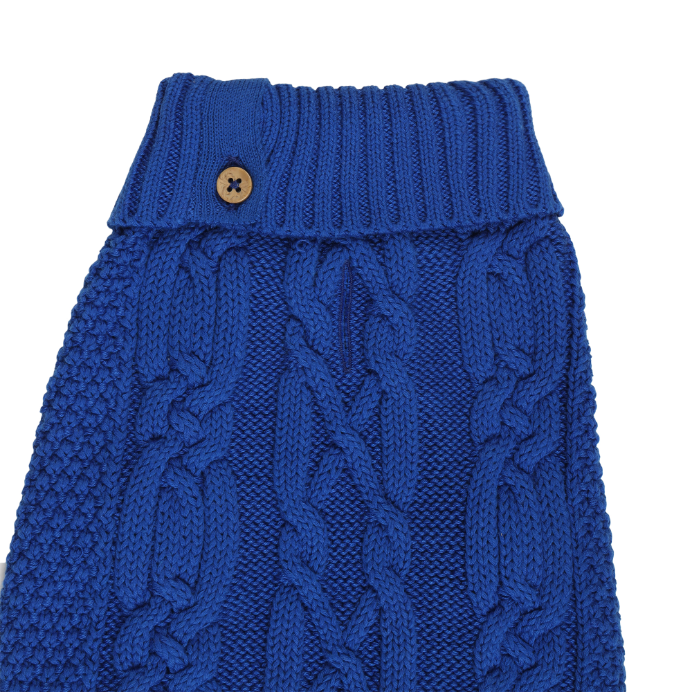 The Happy Lots Chunky Sweaters for Dogs (Bright Blue) image 5