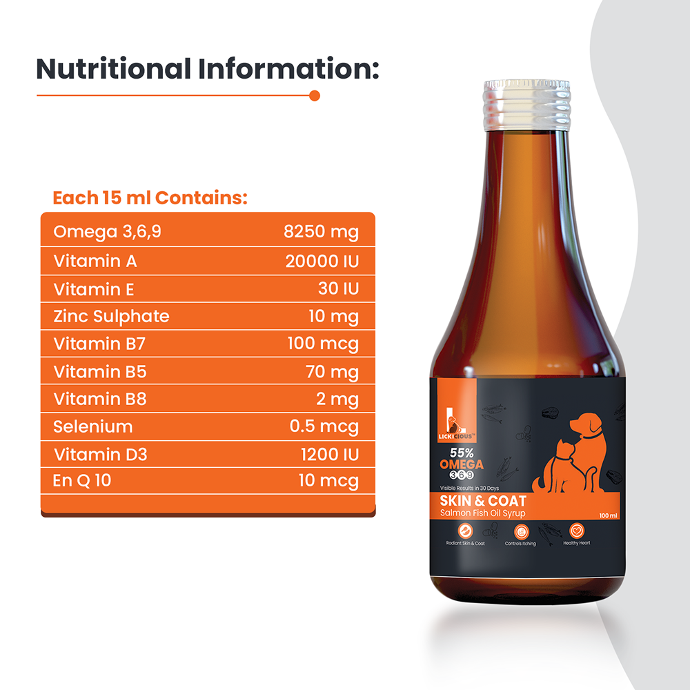 Lickicious Skin & Coat Syrup with Salmon Oil Omega 3 6 9 for Dogs & Cats image 4