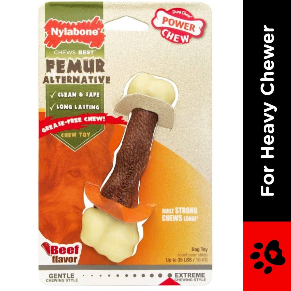 Nylabone Beef Flavor Power Chew Femur Dog Bone for Dogs image 2