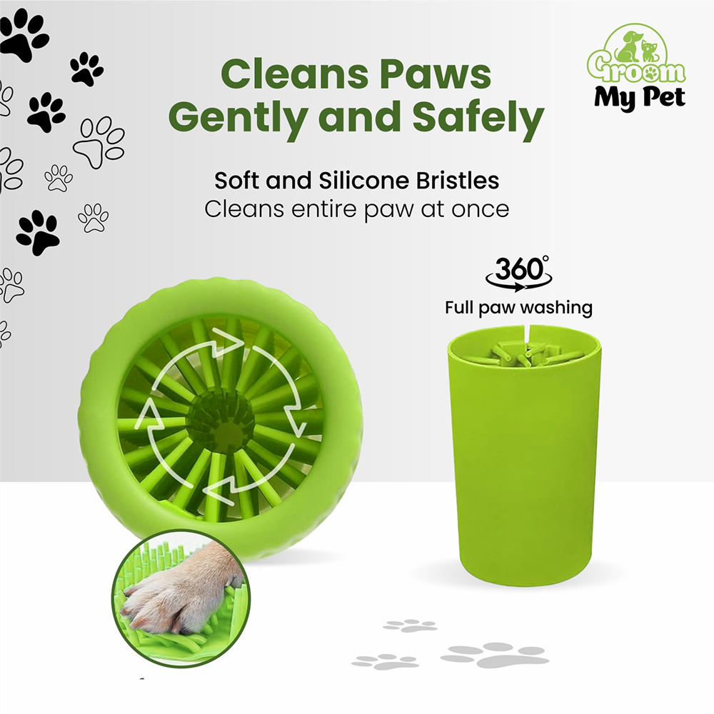 Groom My Pet Paw Cleaner for Dogs and Cats (Green) image 2