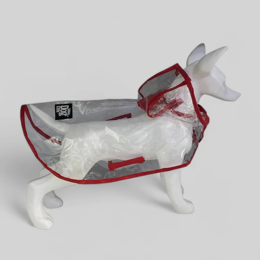 Talking Dog Club Waterproof Raincoat for Dogs (Red) image 2