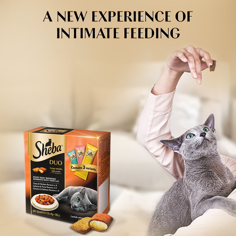 Sheba Duo Tuna & Chicken, Salmon & Tuna, Chicken & Salmon Crunchy Adult Cat Treats image 6