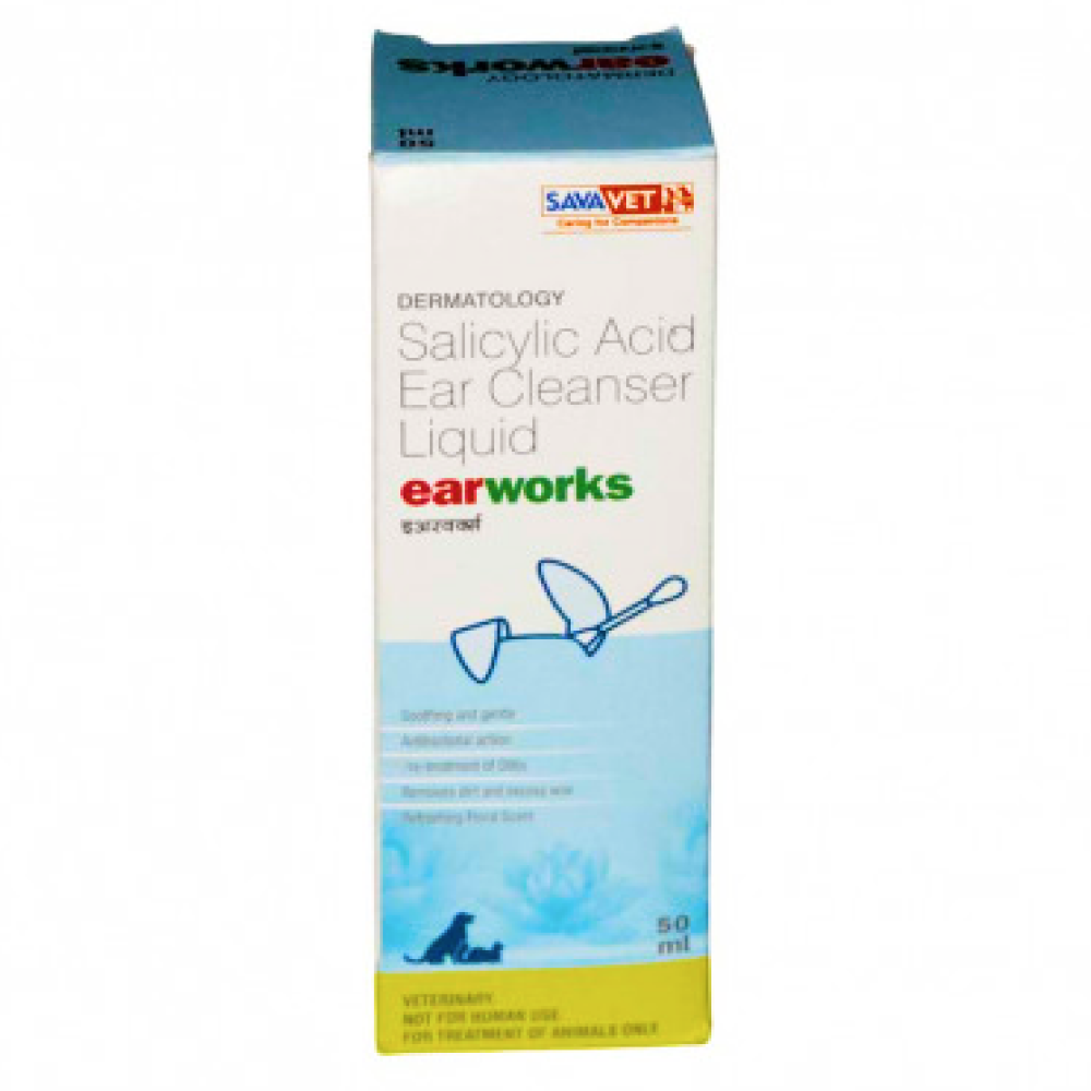Savavet Earworks Ear Cleanser (Salicylic Acid) for Dogs & Cats image 3