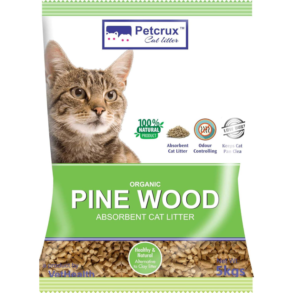 PetCrux Exclusive Organic Pine Wood Scented Cat Litter