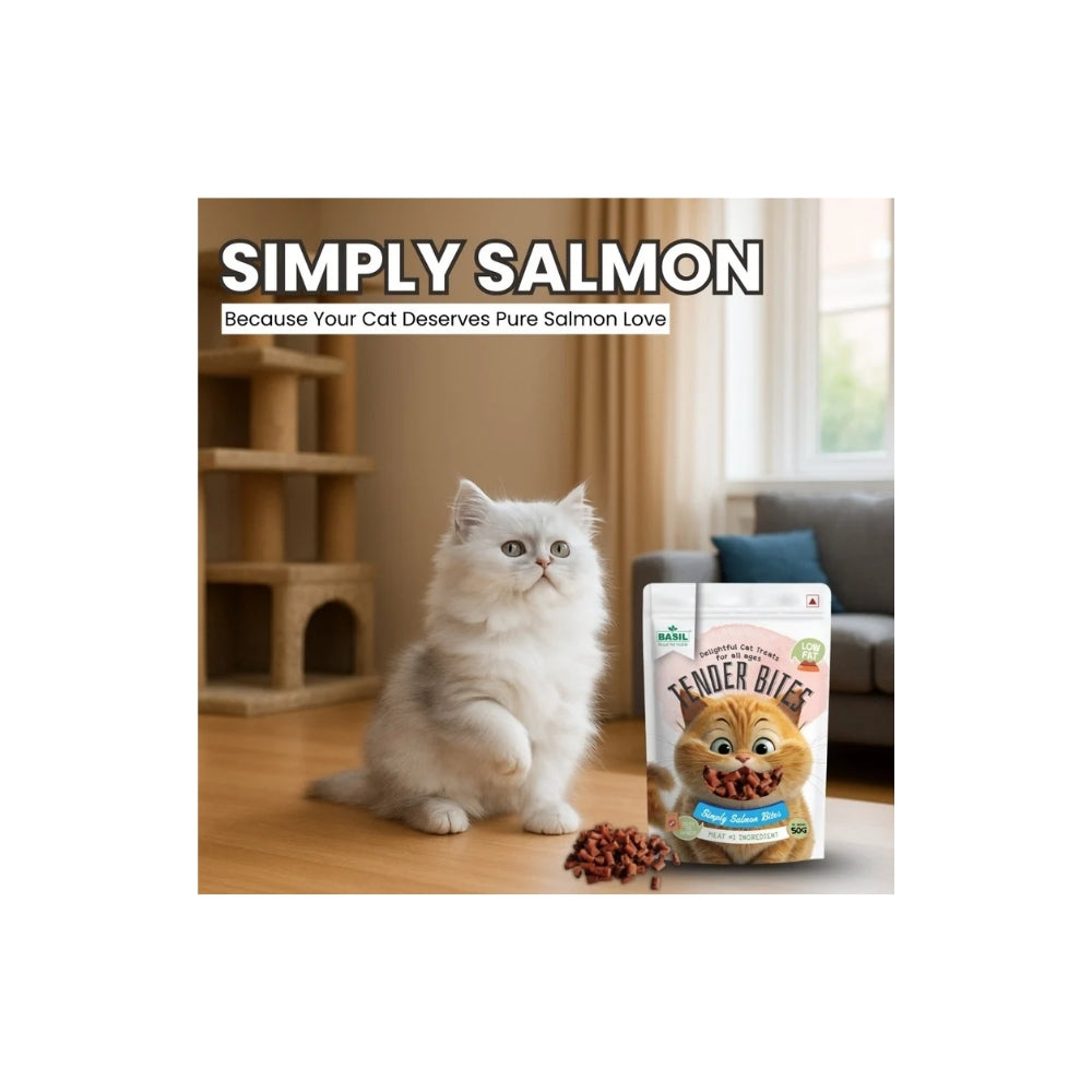 Basil Tender Bites Simply Salmon Cat Treats image 7