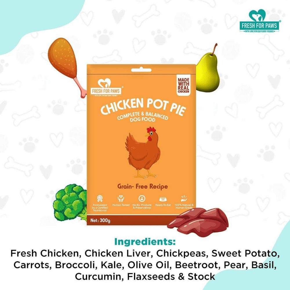 Fresh For Paws Chicken Pot Pie Wet Food for Dogs (300g) image 5