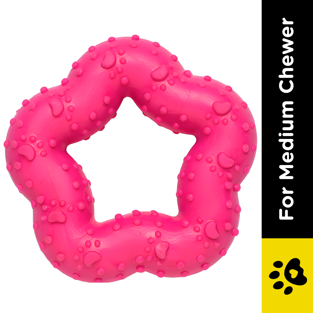 Emily Pets Star Shape Rubber Chew Toy for Dogs (Pink) image 2