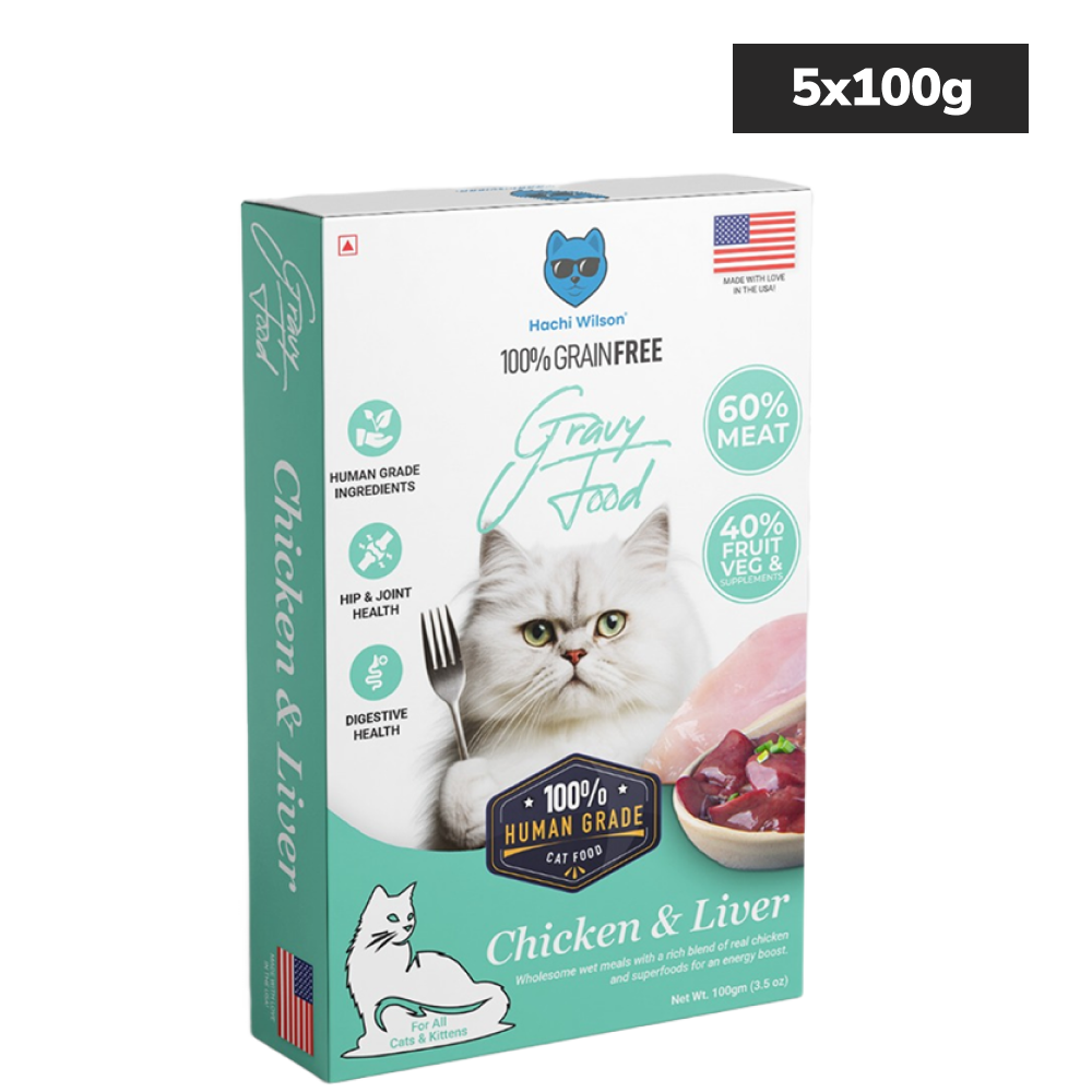 Hachi Wilson Premium Chicken and Liver Gravy Cat Wet Food image 6