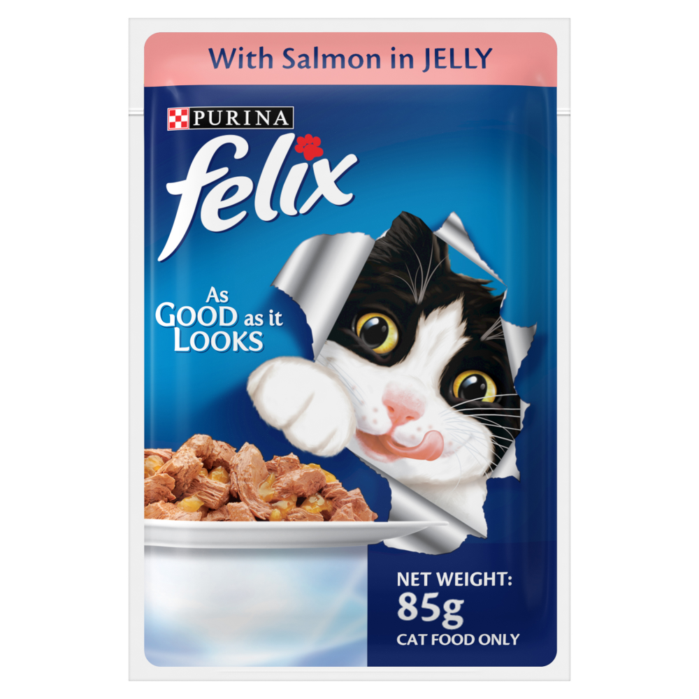 Purina Felix with Mackerel, Chicken and Salmon in Jelly Adult Cat Wet Food image 4