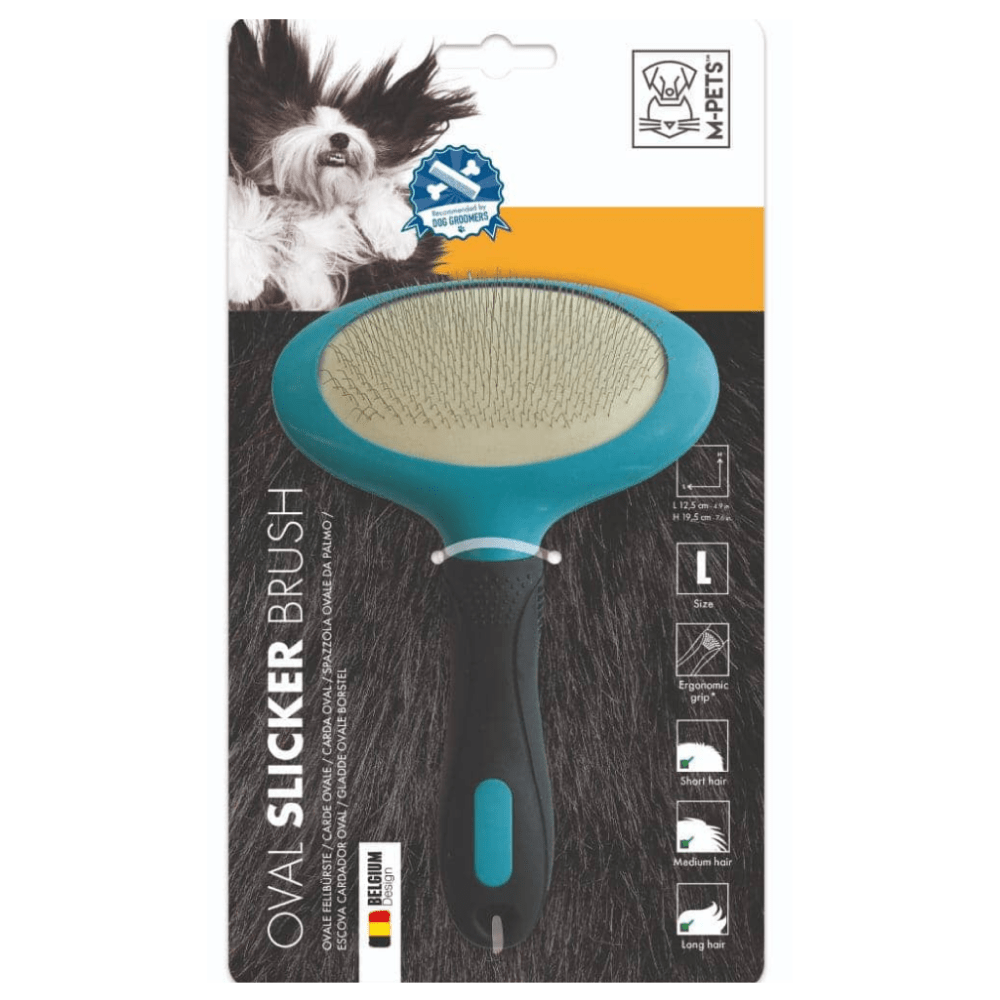 M Pets Oval Slicker Brush for Dogs and Cats image 2