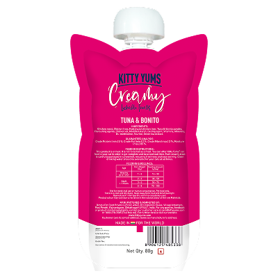 Kitty Yums Lickable Tuna & Bonito Creamy Cat Treat image 3