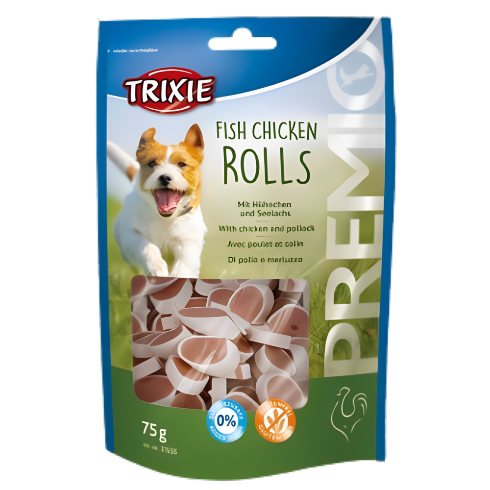 Trixie Premio Chicken Pasta and Fish and Chicken Rolls Dog Treats Combo image 3