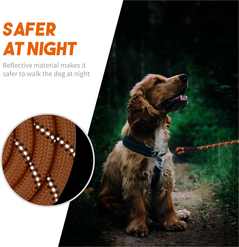 Pet Vogue Reflective Rope Leash for Dogs (Orange) image 4