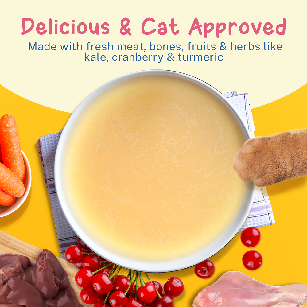 Smylo Hydration Rich Chicken with Carrot, Kale and Cranberry Bone Broth for Cats image 2