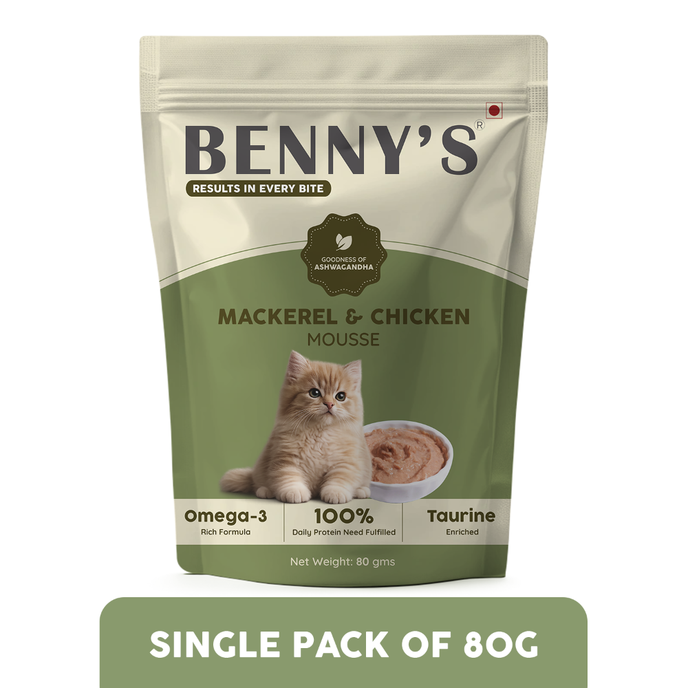 Benny's Bowl Mackerel Fish & Chicken Mousse Wet Food for Cats