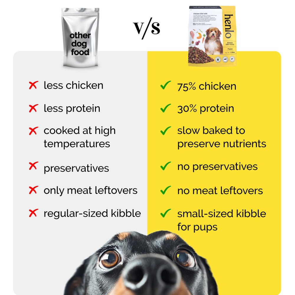 Henlo Chicken & Veg Baked Dry Food for Puppies & Small Breed Dogs | 100% Human Grade Ingredients image 7