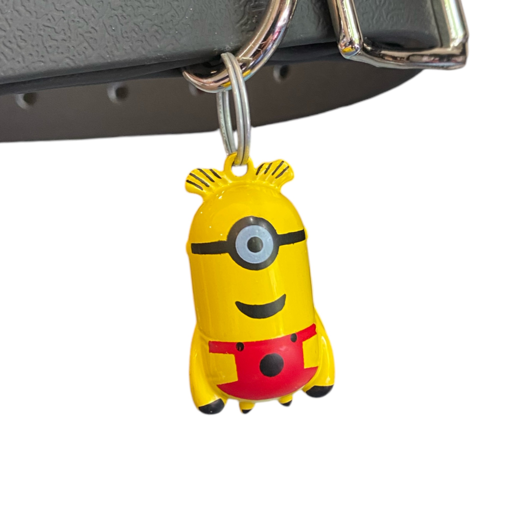 Talking Dog Club Minion Cartoon Collar Bell For Cats & Dogs (Yellow) image 1