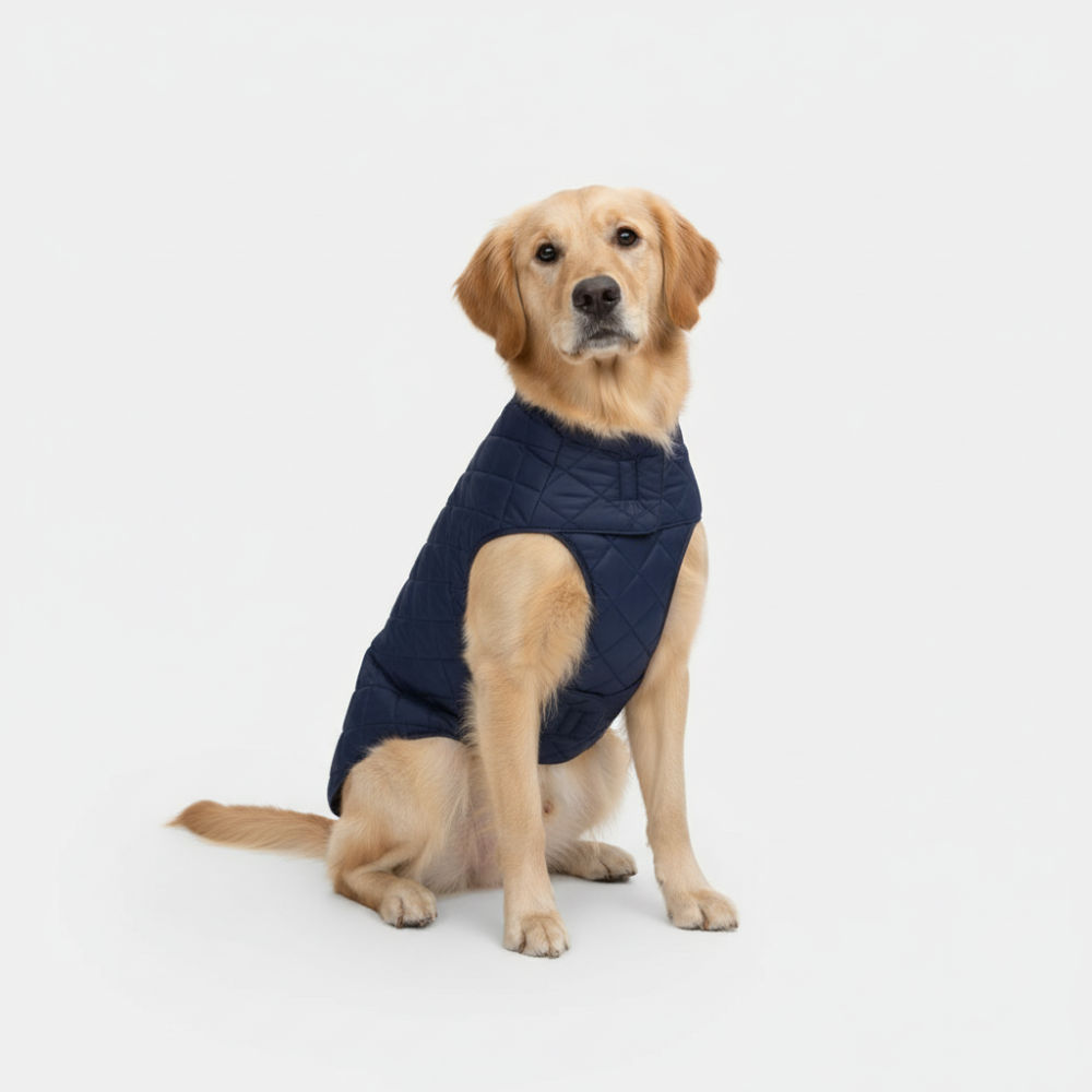 Petsnugs Quilted Puffer Jacket for Dogs and Cats (Blue)