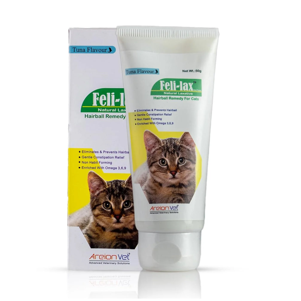 Areion Vet Feli Lax Natural Laxative Paste Hairball Remedy for Cats & Kittens