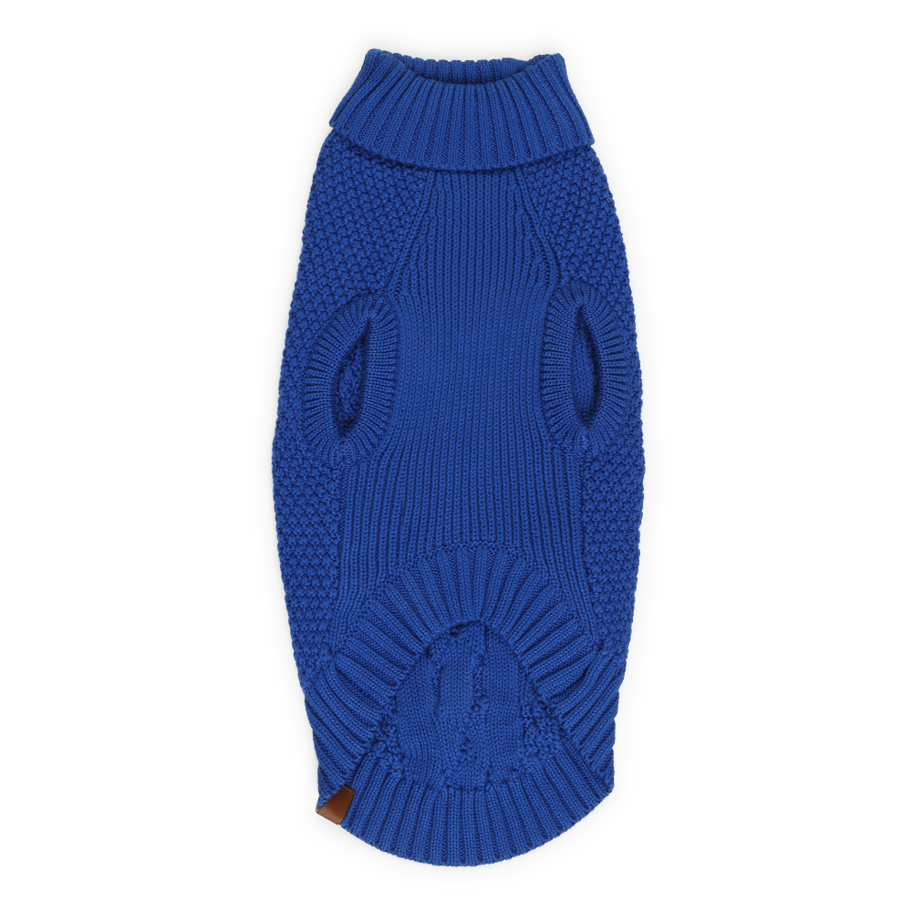 The Happy Lots Chunky Sweaters for Dogs (Bright Blue) image 3