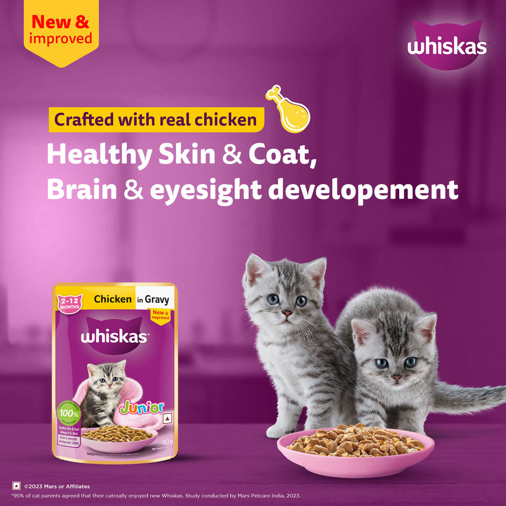 Whiskas Chicken in Gravy Meal Kitten Wet Food image 3