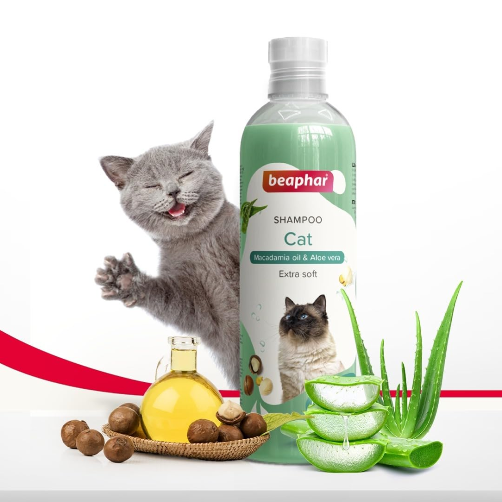 Beaphar Macadamia Oil & Aloe Vera Dryness & Itch Relief Shampoo for Cats image 6