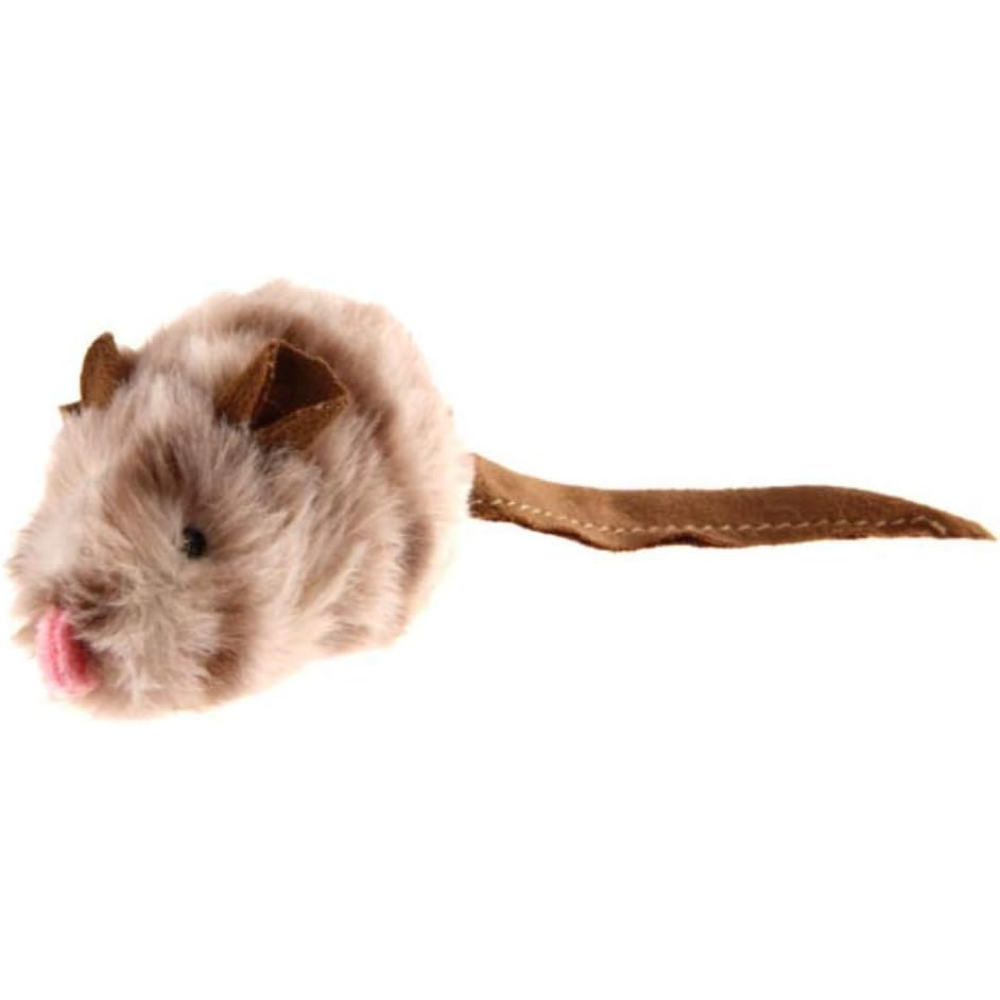GiGwi Melody Chaser with Motion Activated Sound Chip Mouse Toy for Cats (Brown) image 3