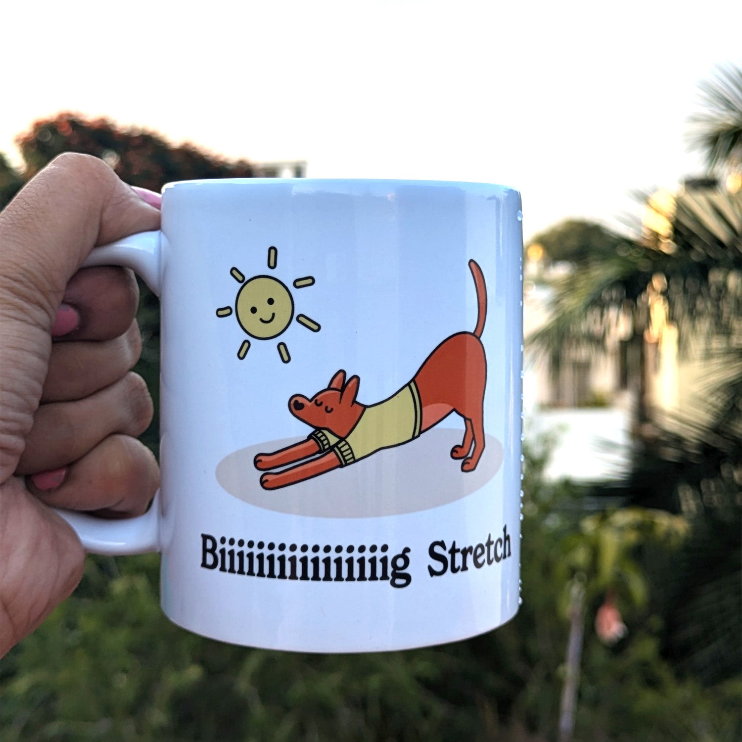 thePack Big Stretch Ceramic Coffee Mug (White) image 7