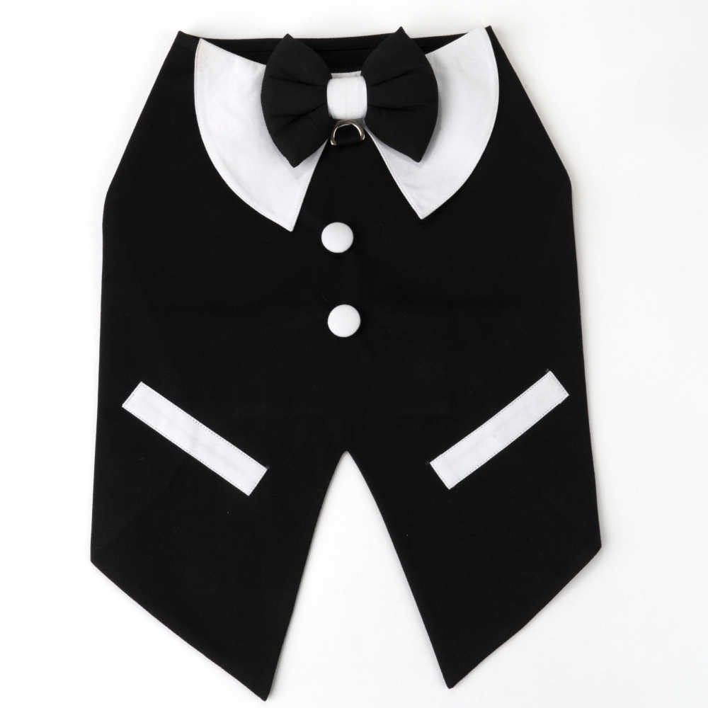 Dogobow Tuxedo Wrap for Dogs (Black / White) (Get a Bow Free) image 3