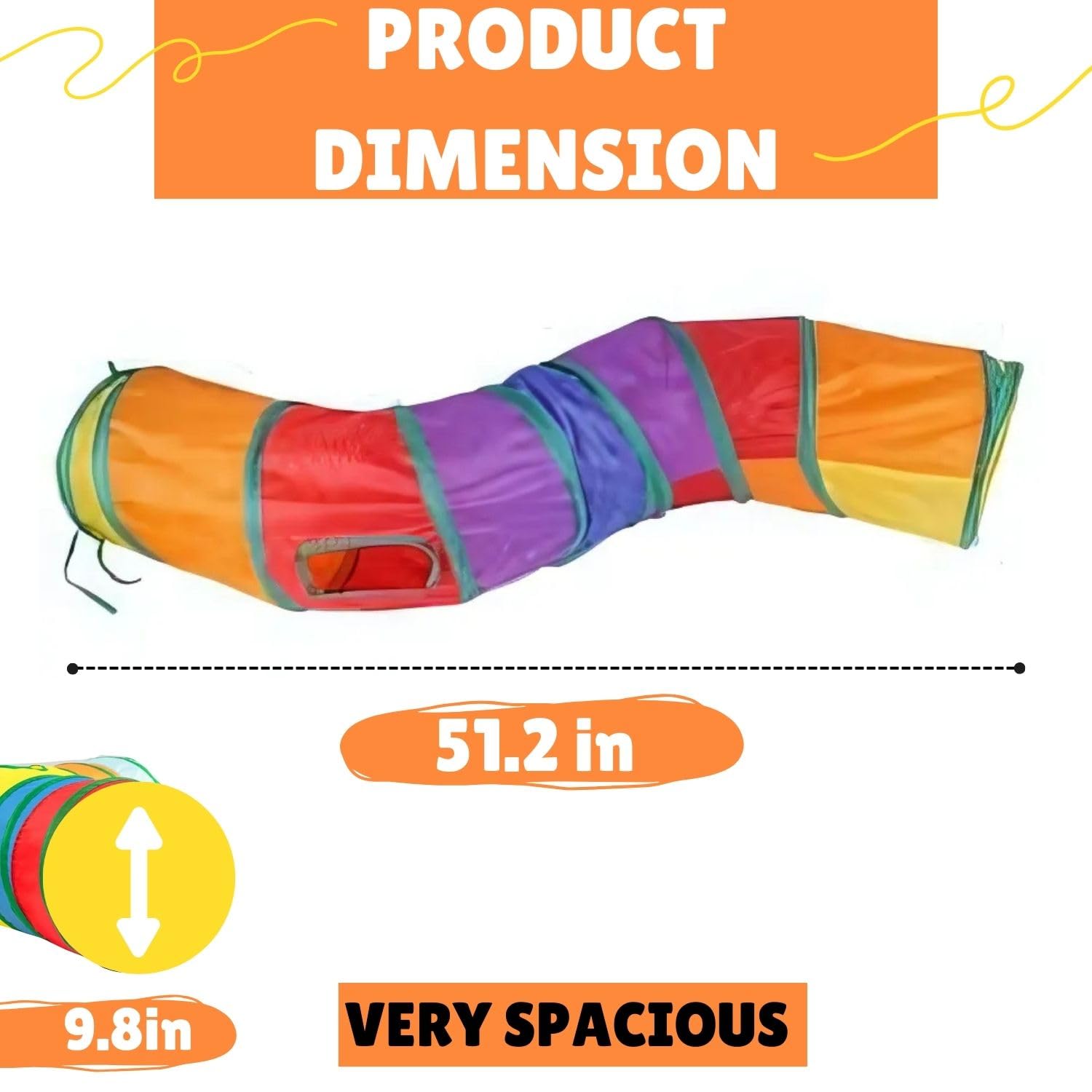 Skatrs Rainbow Tunnel for Kittens & Cats image 5