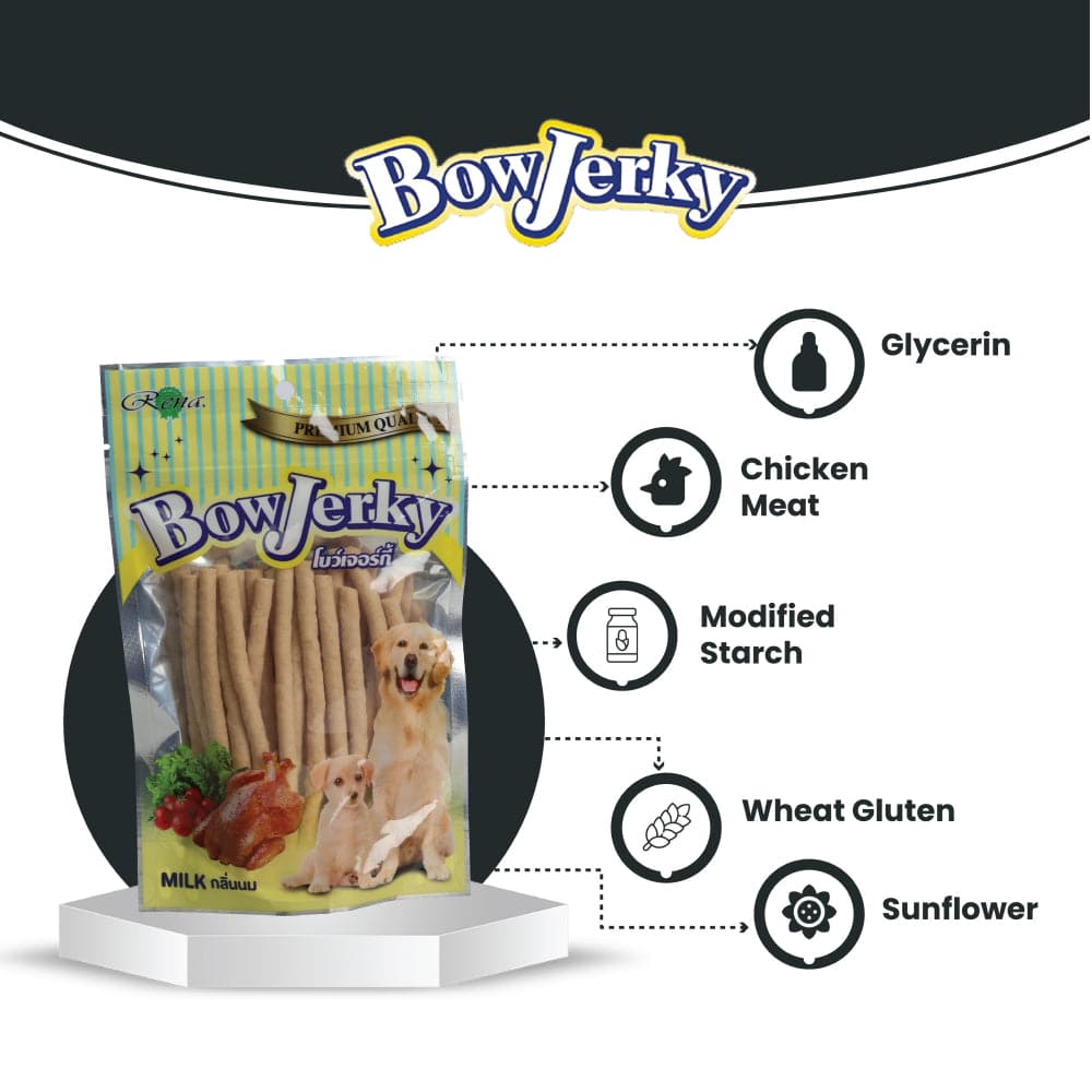 Rena BowJerky Milk Sticks Dog Treats image 2