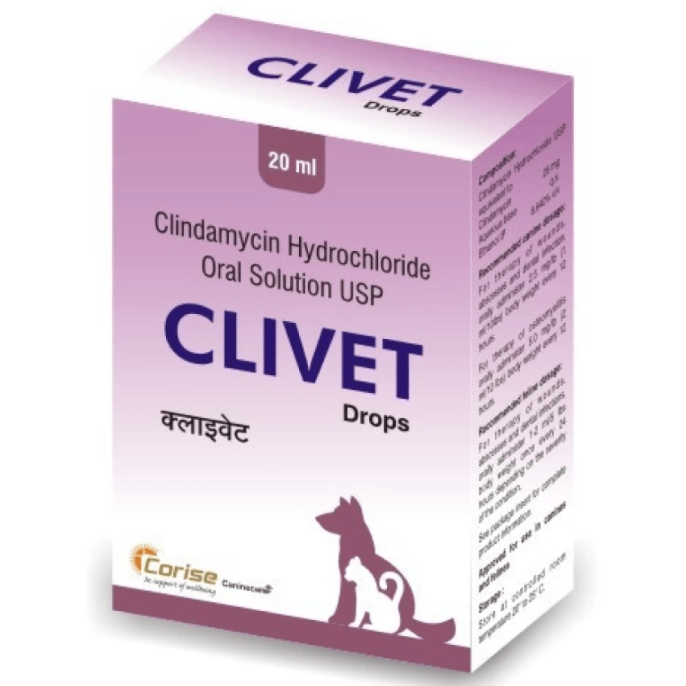 Corise Clivet Syrup (Clindamycin) for Dogs and Cats (30ml) image 2