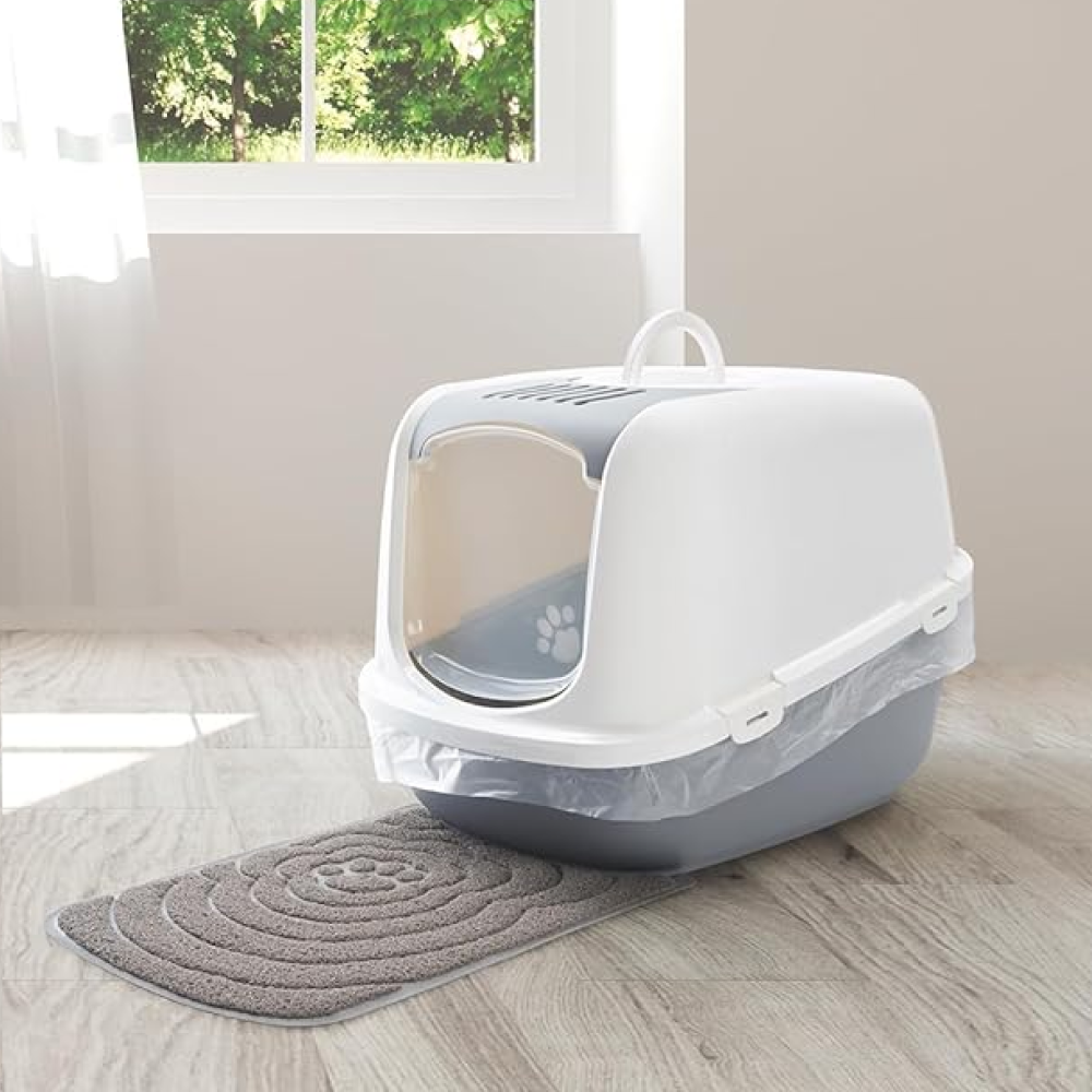 Savic Nestor Jumbo Toilet Home for Cats (Cold Grey) image 6