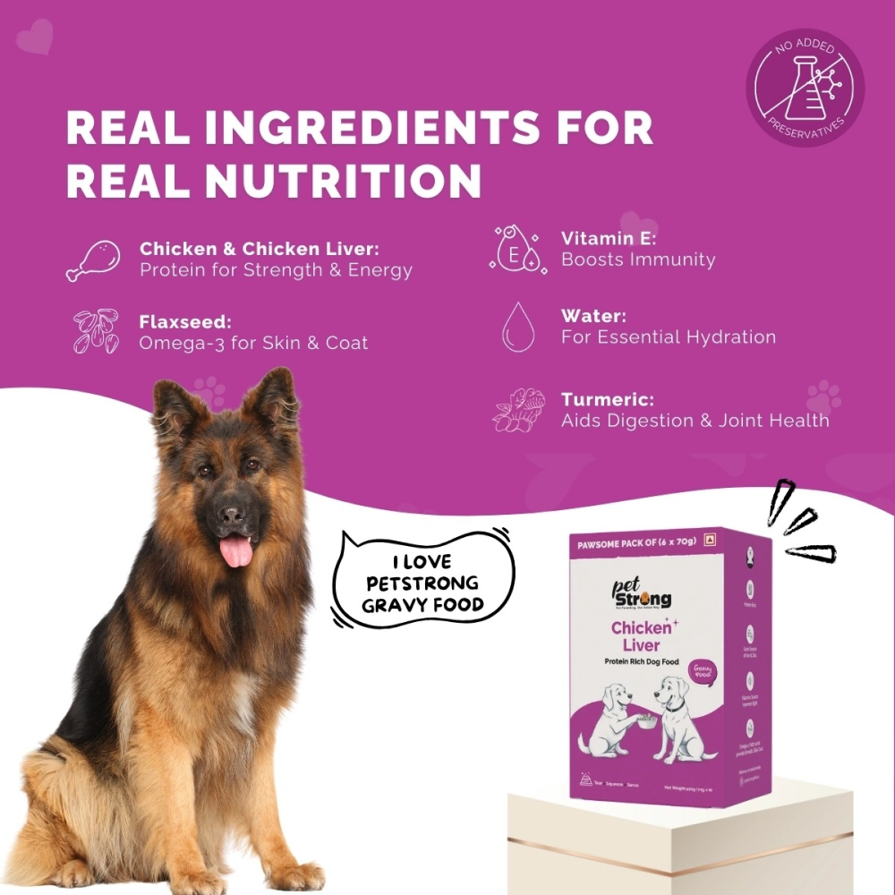 PetStrong Chicken Liver in Gravy Wet Food for Dogs image 5
