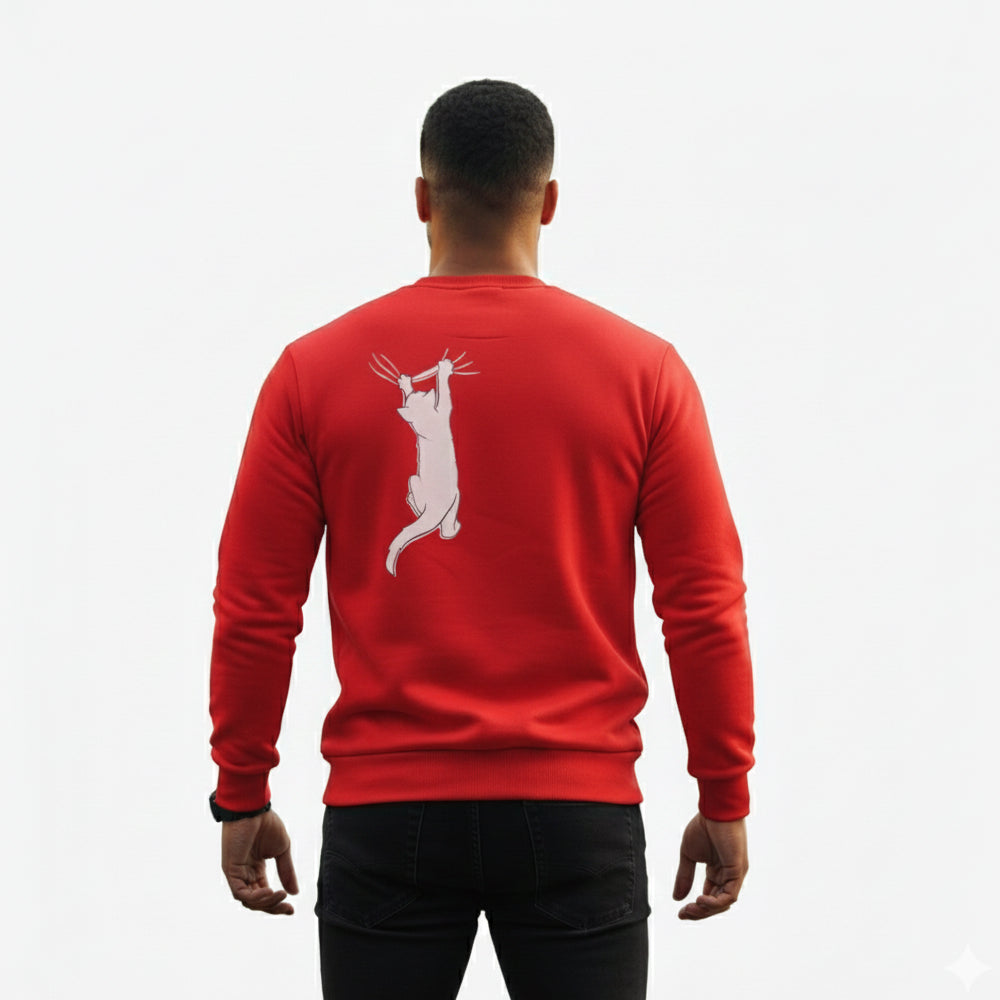 Cat Parent Sweatshirt For Men and Women (Red) image 2