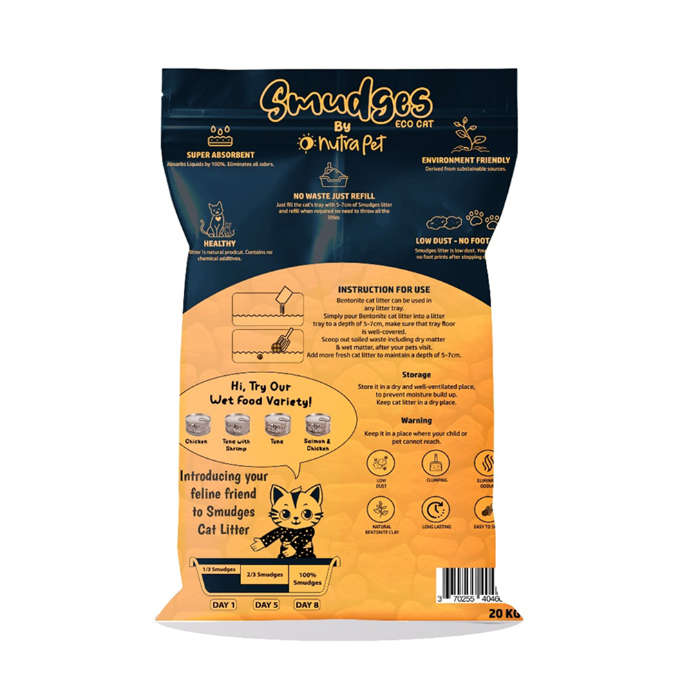 Smudges Eco Lemon Scented Bentonite Clumping Cat Litter image 2