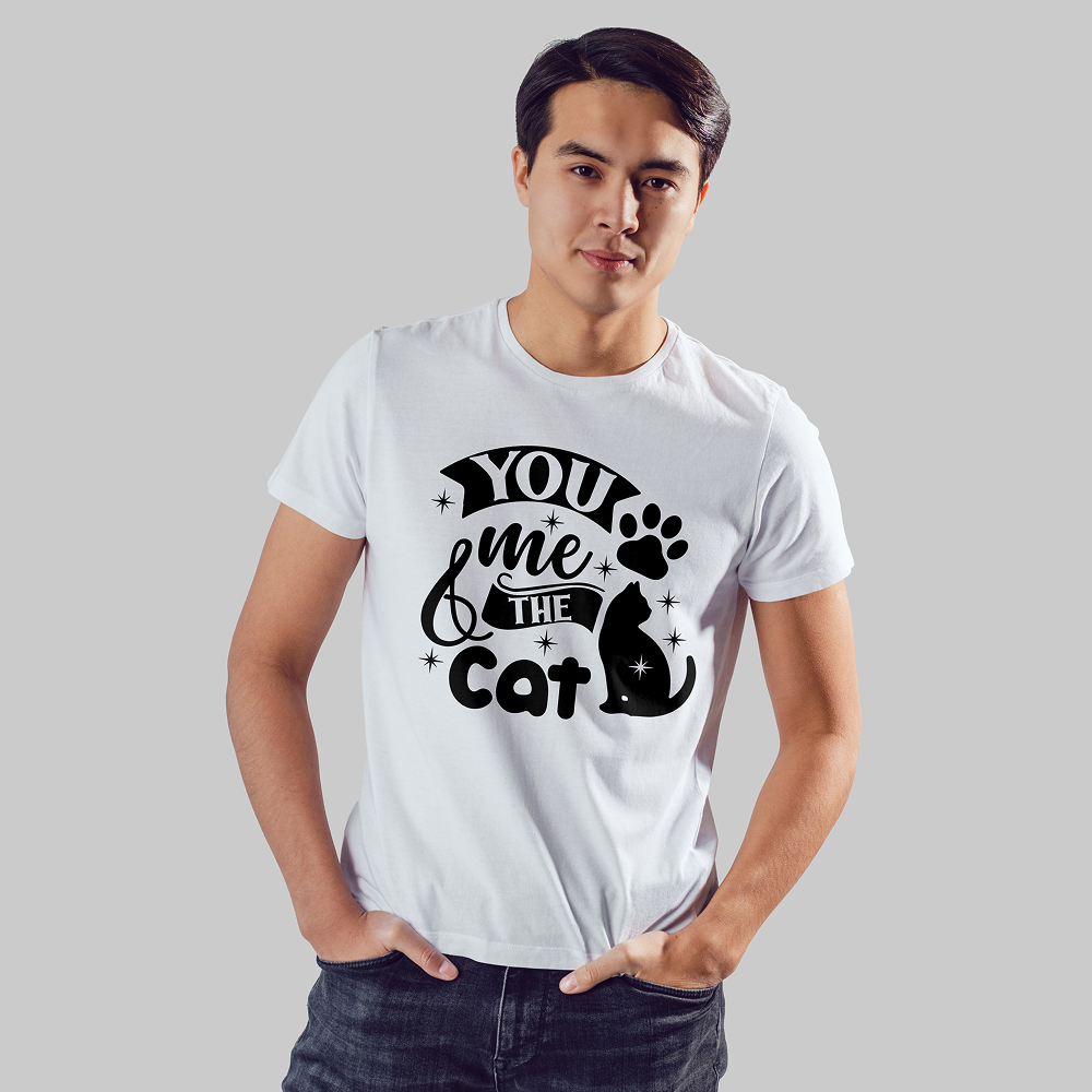 Seek Buy Love You Me And The Cat Unisex Tee (White)