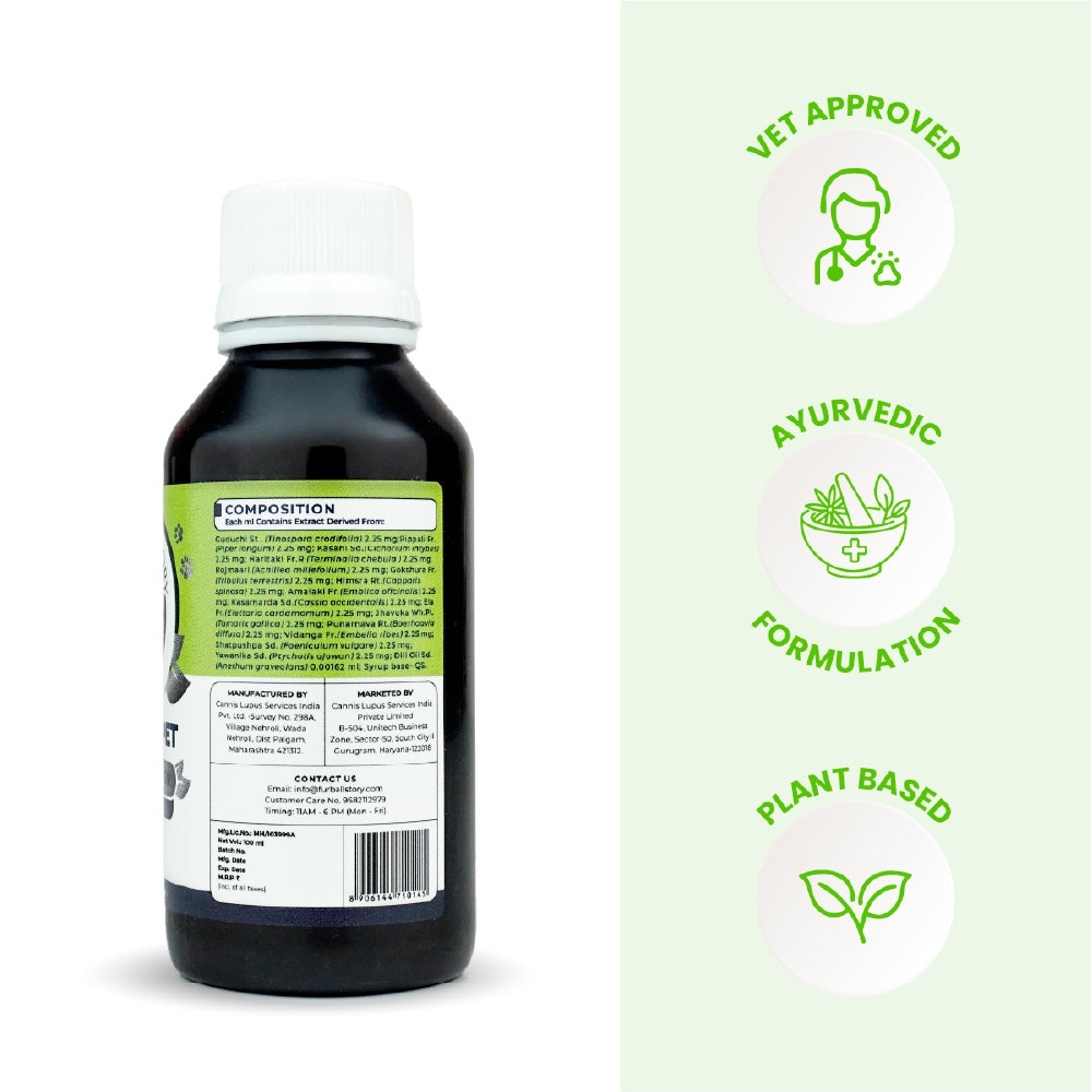 FurBall Story Pacho Relieves Stomach Issues Syrup for Dogs & Cats image 2