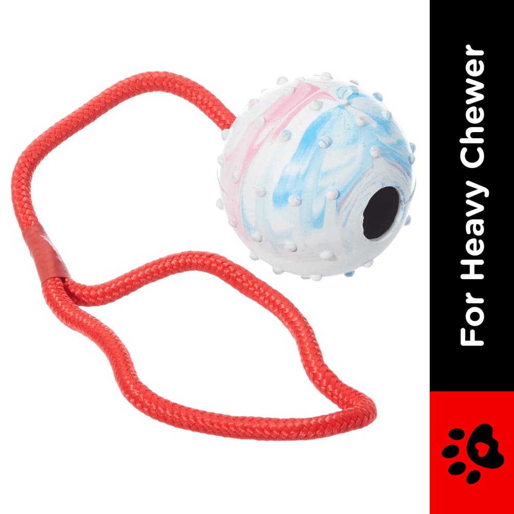Trixie Ball on Rope Natural Rubber Toy for Dogs image 2
