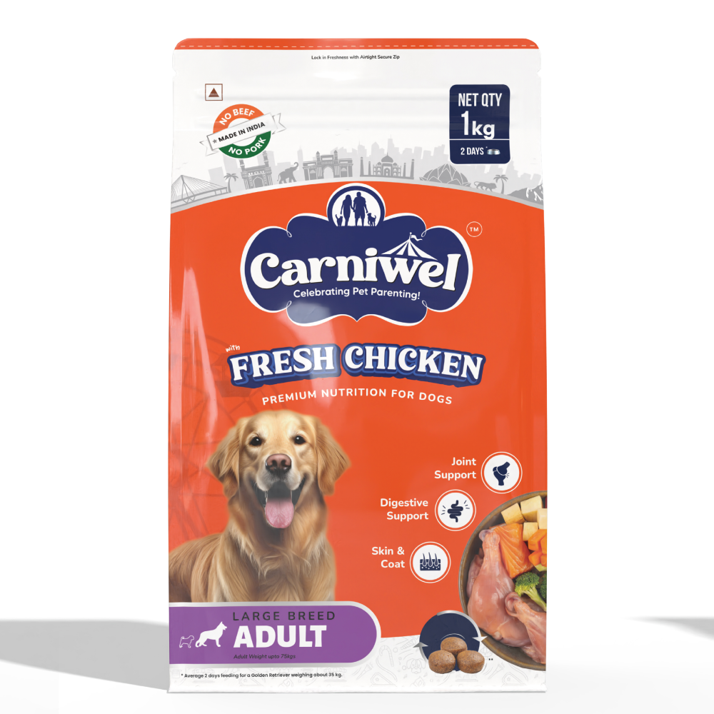 Carniwel Fresh Chicken Kibble Large Breed Adult Dog Dry Food image 4