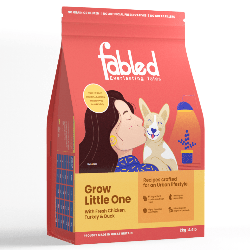 Fabled Grow Little One Fresh Chicken Turkey & Duck Small Medium Dog Dry Food image 4