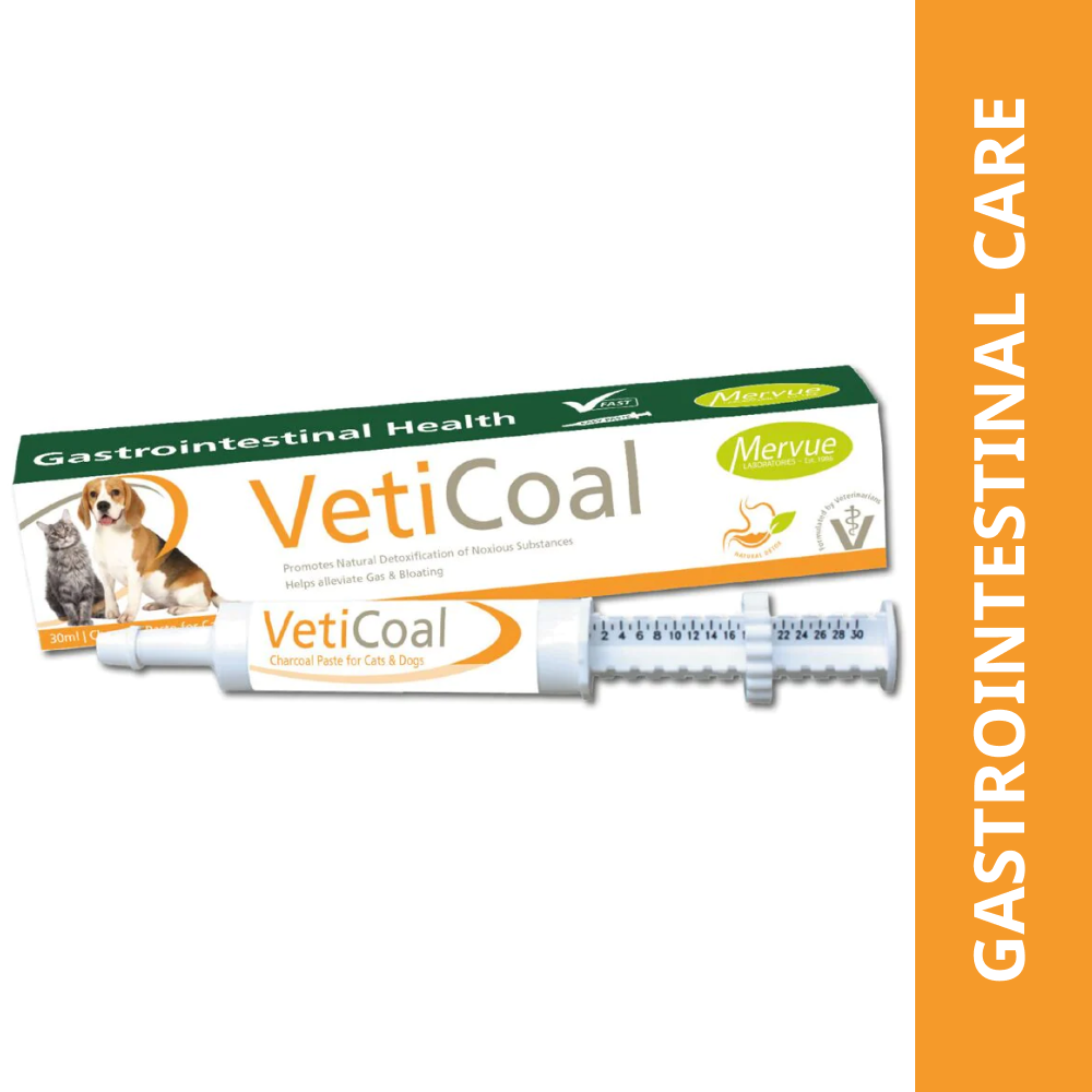 Mervue Veticoal Charcoal Paste for Dogs and Cats (30ml)