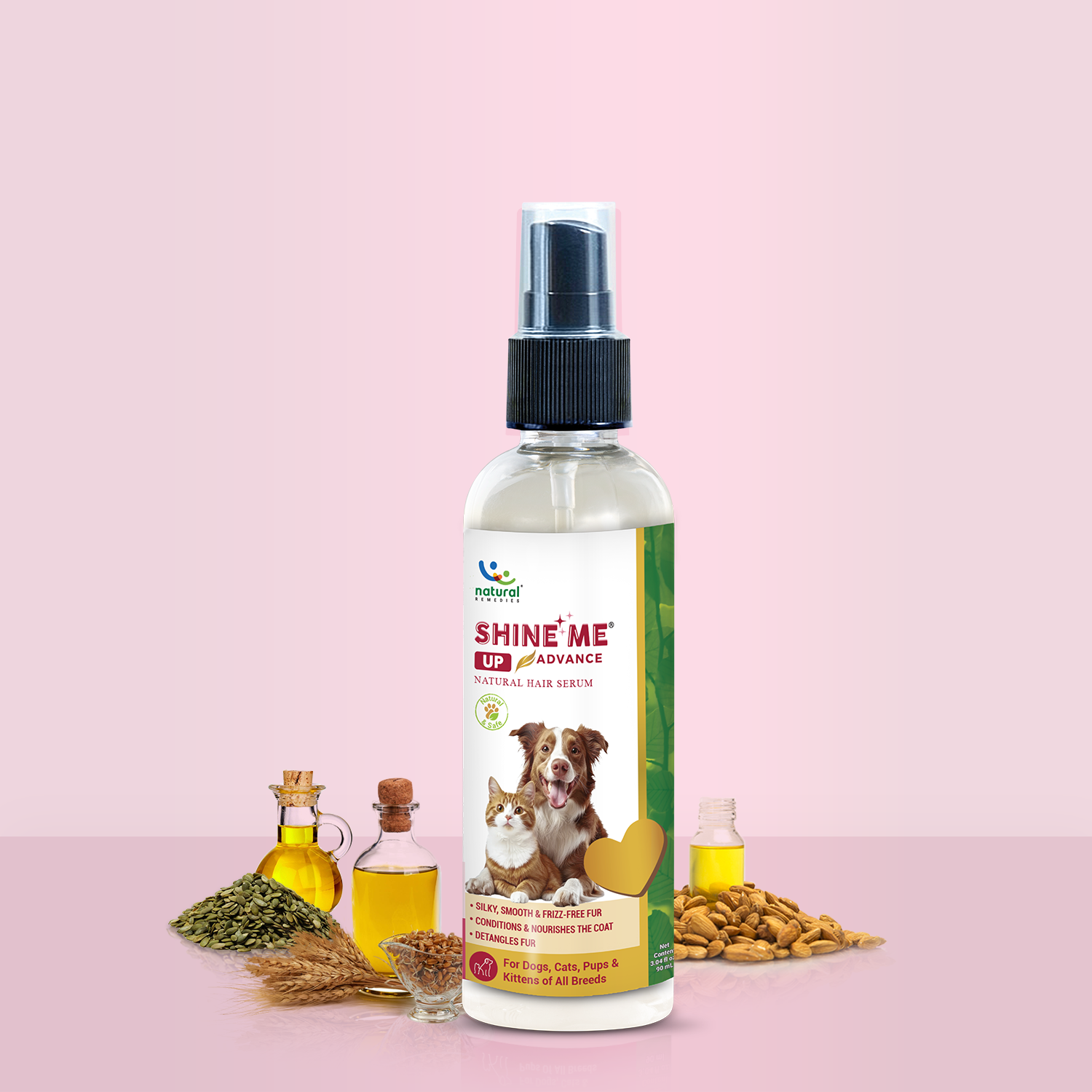 Natural Remedies Shine Me Up Advanced Hair Serum for Dogs and Cats image 1