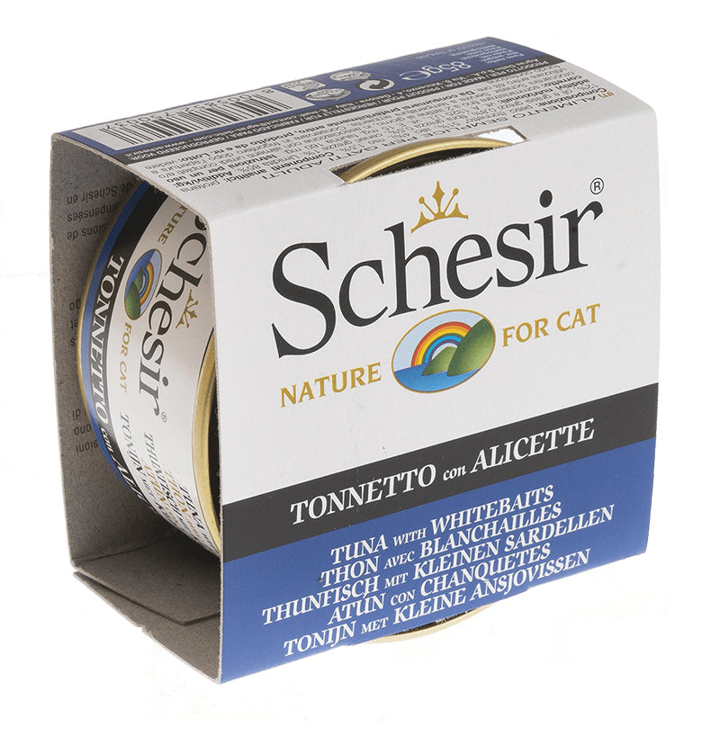 Schesir Tuna In Jelly with Whitebaits Adult Cat Wet Food image 1